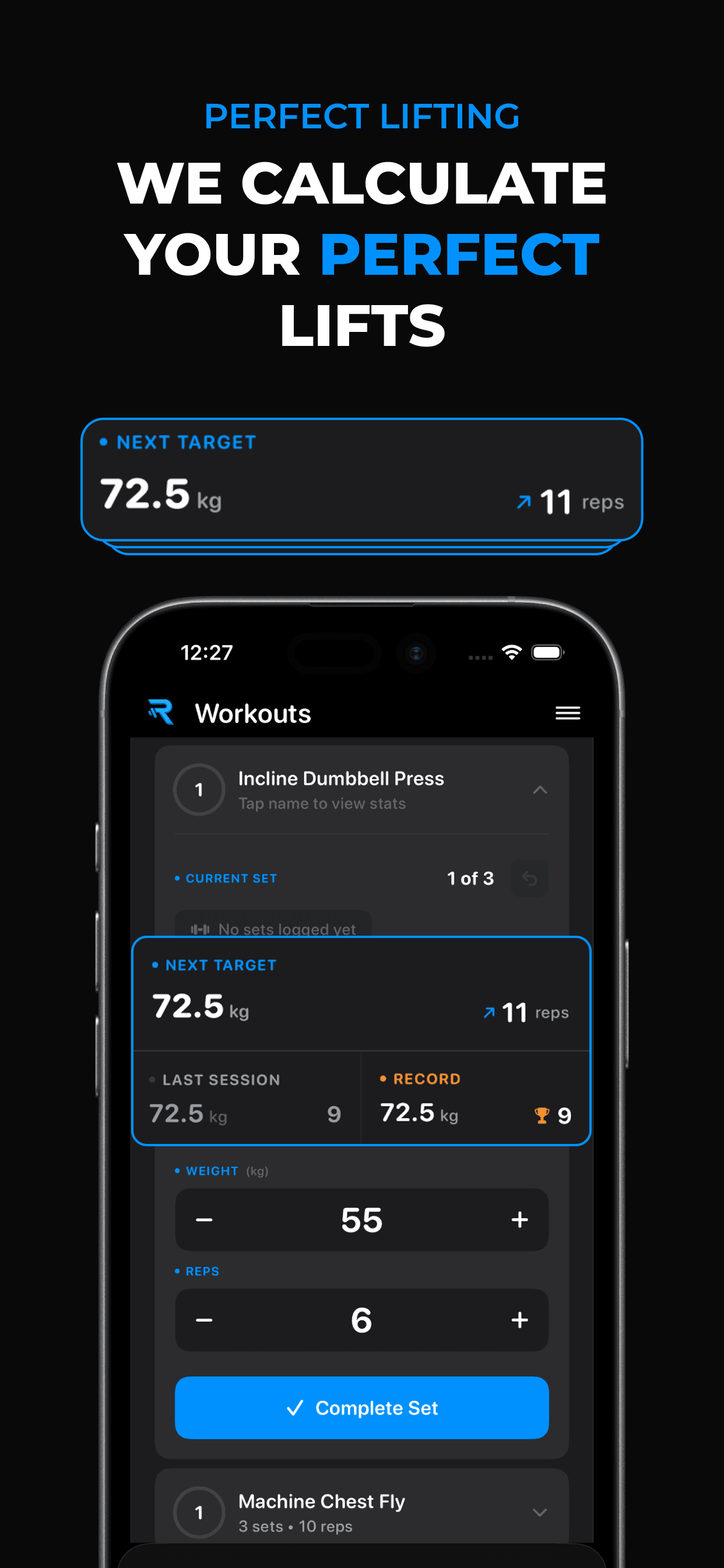 Repify training dashboard