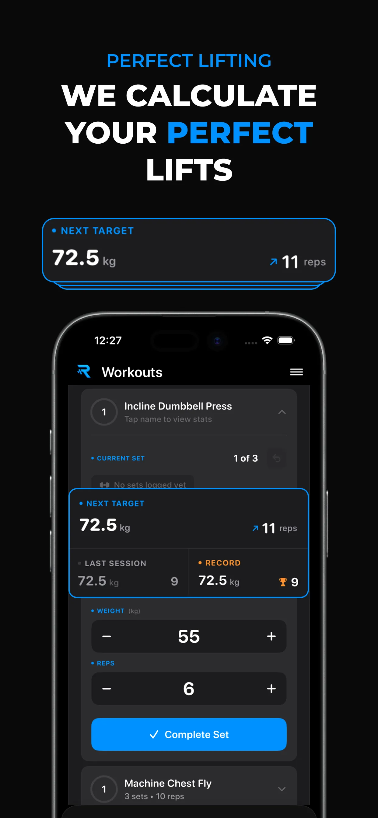 Repify training dashboard